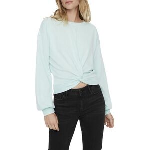 Vero Moda Katya Twist Front Long Sleeve Cropped Pullover Sweatshirt